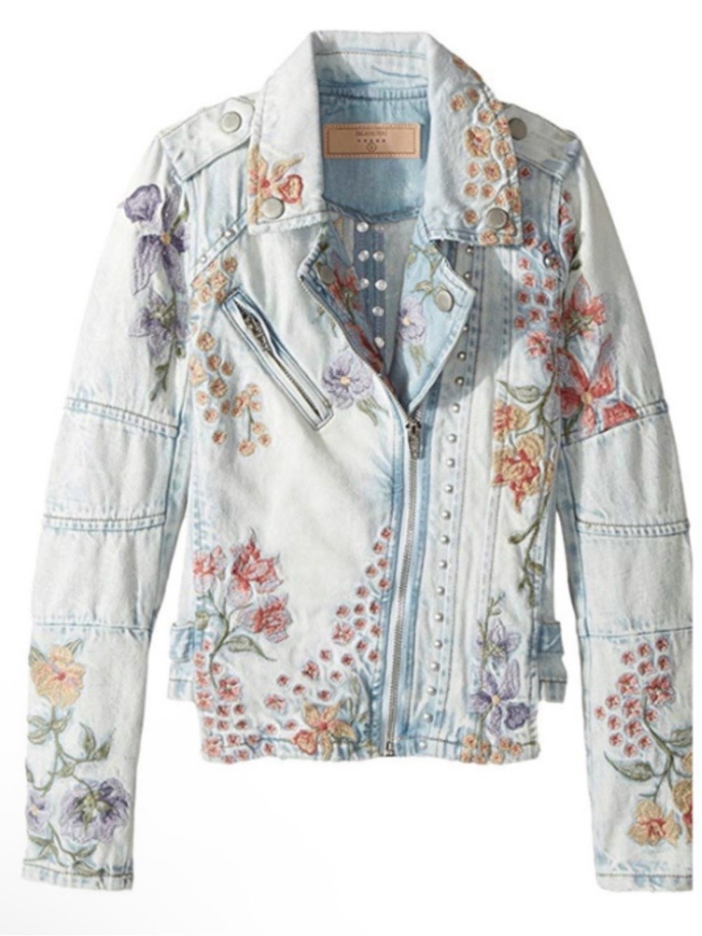 Blank NYC Denim Embroidered Jacket NWT